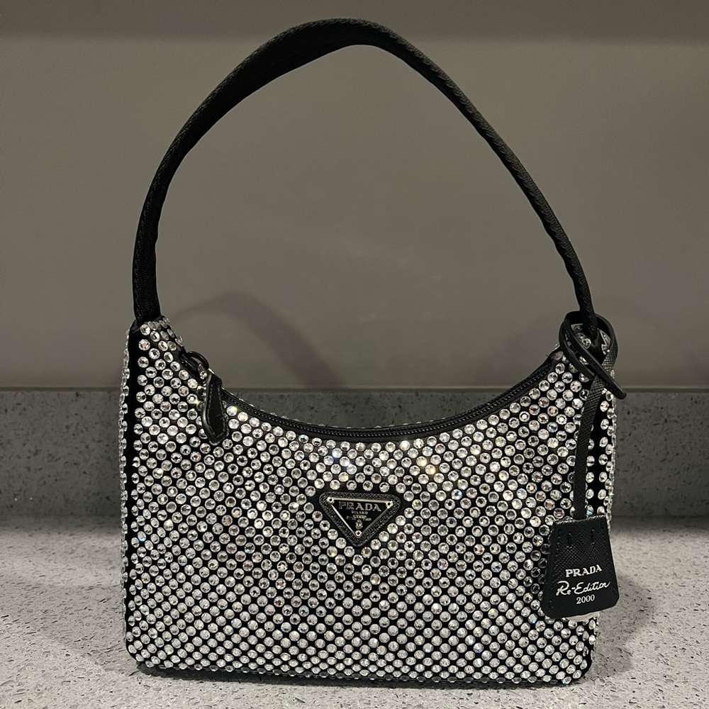 Prada Satin Mini-Bag with Crystals